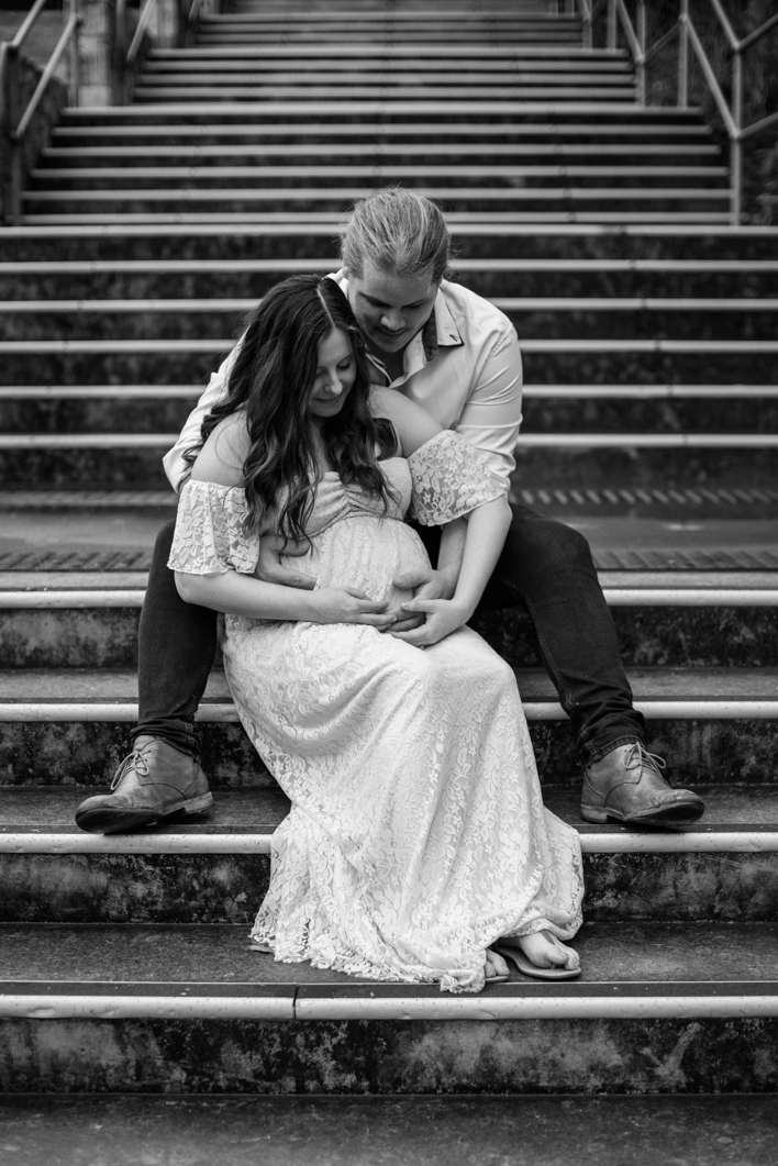Scott + Ashley Maternity - B&W-44