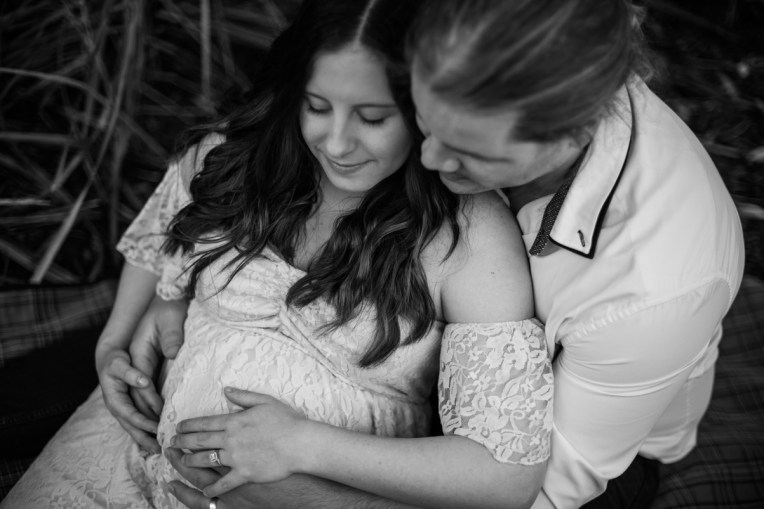 Scott + Ashley Maternity - B&W-56
